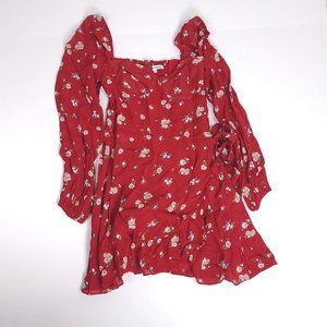 Reformation Cheri Mini Dress Western Red